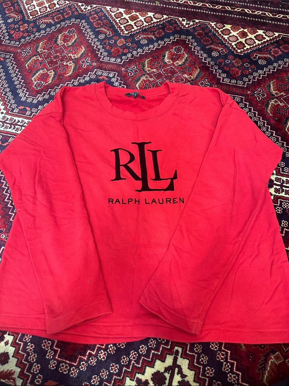 Ralph Lauren Kids Bright Red RLL Logo Sweatshirt